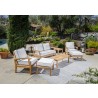 Tortuga Outdoor 6pc Teak Loveseat And Coffee Table Set Canvas