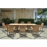 Anderson Teak Sahara 9-Piece Stackable Armchair and Bahama 118" Rectangular Extension Outdoor Dining Set 3 - Anderson Teak Sahara 9-Piece Stackable Armchair and Bahama 118" Rectangular Extension Outdoor Dining Set 3