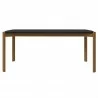 Manhattan Comfort Mid-Century Modern Gales 70.87 Dining Table with Solid Wood Legs in Matte Black Front - Manhattan Comfort Mid-Century Modern Gales 70.87 Dining Table with Solid Wood Legs in Matte Black Front