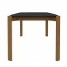 Manhattan Comfort Mid-Century Modern Gales 70.87 Dining Table with Solid Wood Legs in Matte Black Side - Manhattan Comfort Mid-Century Modern Gales 70.87 Dining Table with Solid Wood Legs in Matte Black Side
