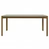 Manhattan Comfort Mid-Century Modern Gales 70.87 Dining Table with Solid Wood Legs in Greige Front - Manhattan Comfort Mid-Century Modern Gales 70.87 Dining Table with Solid Wood Legs in Greige Front