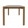 Manhattan Comfort Mid-Century Modern Gales 70.87 Dining Table with Solid Wood Legs in Greige Side