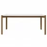 Manhattan Comfort Mid-Century Modern Gales 70.87 Dining Table with Solid Wood Legs in Matte White Front - Manhattan Comfort Mid-Century Modern Gales 70.87 Dining Table with Solid Wood Legs in Matte White Front