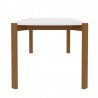 Manhattan Comfort Mid-Century Modern Gales 70.87 Dining Table with Solid Wood Legs in Matte White Side