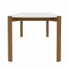 Manhattan Comfort Mid-Century Modern Gales 70.87 Dining Table with Solid Wood Legs in Matte White Side - Manhattan Comfort Mid-Century Modern Gales 70.87 Dining Table with Solid Wood Legs in Matte White Side