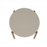 Manhattan Comfort Mid-Century Modern Gales Round 46.54 Dining Table with Solid Wood Legs Greige Top