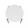 Manhattan Comfort Mid-Century Modern Gales Round 46.54 Dining Table with Solid Wood Legs White Top