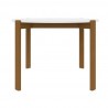 Manhattan Comfort Mid-Century Modern Gales Round 46.54 Dining Table with Solid Wood Legs White Front
