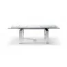 Cuatro Extendable Dining Table With Aluminum Plates - Front and Extended - Cuatro Extendable Dining Table With Aluminum Plates - Front and Extended