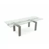 Whiteline Modern Living Davy Extendable Dining Table - Grey Oak - Whiteline Modern Living Davy Extendable Dining Table - Grey Oak