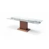 Pilastro Extendable Dining Table - Angled View - Extended - Pilastro Extendable Dining Table - Angled View - Extended