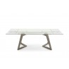 Delta Extendable Dining Table - Front Extended - Grey