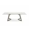 Delta Extendable Dining Table - Front Extended - Grey - Delta Extendable Dining Table - Front Extended - Grey