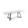 Delta Extendable Dining Table - Angled View Extended - Grey