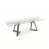 Delta Extendable Dining Table - Angled View Extended - Grey - Delta Extendable Dining Table - Angled View Extended - Grey