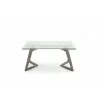 Delta Extendable Dining Table - Front - Grey - Delta Extendable Dining Table - Front - Grey