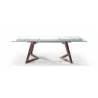 Delta Extendable Dining Table - Walnut - Front Extended - Delta Extendable Dining Table - Walnut - Front Extended