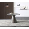 Kira Round Dining Table In Gray Oak Top - Lifestyle