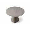 Kira Round Dining Table In Gray Oak Top - Top View