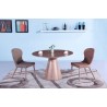 Kira Round Dining Table In Walnut Top - Lifestyle