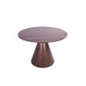Kira Round Dining Table In Walnut Top - Top angle