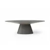 Flow Round Dining Table in Grey - Front - Flow Round Dining Table in Grey - Front