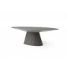 Flow Round Dining Table in Grey - Angled - Flow Round Dining Table in Grey - Angled