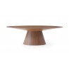 Flow Round Dining Table in Walnut - Front