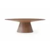 Flow Round Dining Table in Walnut - Front - Flow Round Dining Table in Walnut - Front