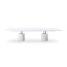 Geneva Dining Table Cylinders in Silver- front view