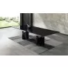 Whiteline Modern Living Geneva Dining Table In Black Marble Glossy Top - Lifestyle - Whiteline Modern Living Geneva Dining Table In Black Marble Glossy Top - Lifestyle