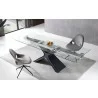 Whiteline Modern Living West Extendable Dining Table With Clear Glass Top Ans Sanded Black Metal Legs - Whiteline Modern Living West Extendable Dining Table With Clear Glass Top Ans Sanded Black Metal Legs