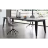 Whiteline Modern Living Theo Extendable Dining Table In Birch Wood Legs In Black - Lifestyle - Whiteline Modern Living Theo Extendable Dining Table In Birch Wood Legs In Black - Lifestyle
