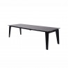 Whiteline Modern Living Theo Extendable Dining Table In Birch Wood Legs In Black - Angled and Extended