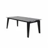 Whiteline Modern Living Theo Extendable Dining Table In Birch Wood Legs In Black - Angled - Whiteline Modern Living Theo Extendable Dining Table In Birch Wood Legs In Black - Angled