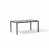 Whiteline Modern Living Lynn Outdoor Dining Table With Glass Top with Ceramic Finish in Dark Grey - Angled - Whiteline Modern Living Lynn Outdoor Dining Table With Glass Top with Ceramic Finish in Dark Grey - Angled