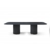 Whiteline Modern Living Heidi Dining Table In Timber Veneer Top In Black Oak - Front