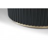 Whiteline Modern Living Heidi Dining Table In Timber Veneer Top In Black Oak - Leg Base Close-up