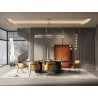 Whiteline Modern Living Heidi Dining Table In Timber Veneer Top In Black Oak - Lifestyle 2
