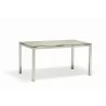 Whiteline Modern Living Paola Outdoor Dining Table In Glass with Ceramic Top And Brushed Stainless Steel Base - Angled - Whiteline Modern Living Paola Outdoor Dining Table In Glass with Ceramic Top And Brushed Stainless Steel Base - Angled