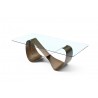 Tiffany Dining Table in Bronze- side view