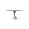 Olympia Round Dining Table in White-side view 1