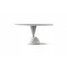 Olympia Round Dining Table in White-side view 1 - Olympia Round Dining Table in White-side view 1