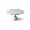 Olympia Round Dining Table in White-top view