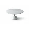 Olympia Round Dining Table in White-top view - Olympia Round Dining Table in White-top view