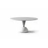 Olympia Round Dining Table in White-side view 2 - Olympia Round Dining Table in White-side view 2