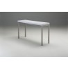 Dining Alure Dining Table High Gloss White with Brushed Stainless Steel
