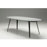 Tulum Dining Table Grey Epoxy with Black Powder Coated Steel - Lifestyle - Studio Shoot