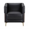 Sunpan Shylo Lounge Chair - Castillo Black - Front Angle