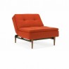 Innovation Living Dublexo Styletto Chair Dark Wood - Elegance Paprika - Semi Folded Angled View